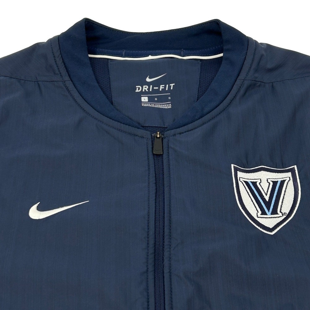 Villanova Wildcats Jacket Mens L Blue Nike Dri-Fit Dry Elite Hybrid Full‎ Zip